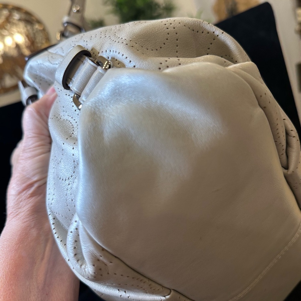 Coach BROOK HOBO Light Gray Pebbled Leather Shoulder Bag/satchel Gorgeous - Picture 7 of 14